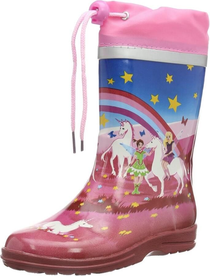 Roze Rubberlaarzen Meisjes met Eenhoornprint Waterdicht en Comfortabel