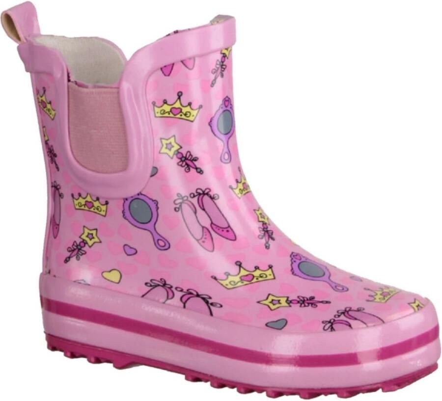 Roze Rubberlaarzen voor Meisjes Waterdichte Regenlaarzen met Profielzool