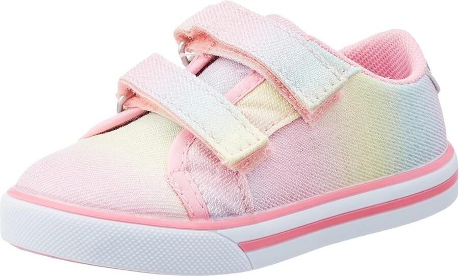 Roze Sportschoenen voor Meisjes met Dubbele Klittenband Flexibel en Ademend