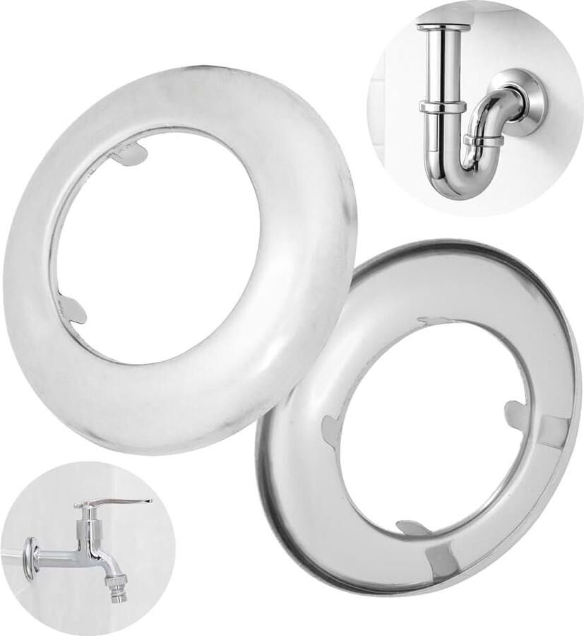 Rozet DN1 inch 2 stuks diameter 65 x 38 mm verchroomd voor buisafdekking afdekrozet conisch buismanchet sifon armatuur radiator schurozet sanitaire accessoires