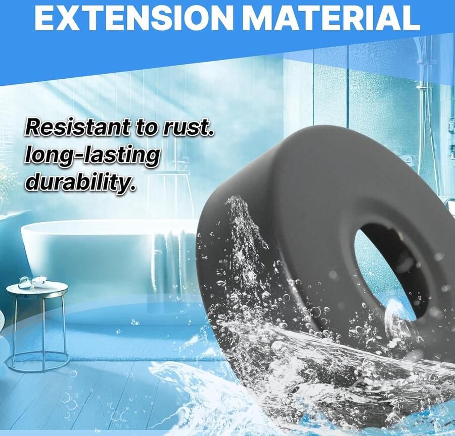 Rozet roestvrij staal (3 4) Ø 27 mm x Ø 80 mm x hoogte 25 mm 4 stuks afwerking voor douchekranen en wandarmaturen warm water zwart (Ø 80 mm x 25 mm hoogte)