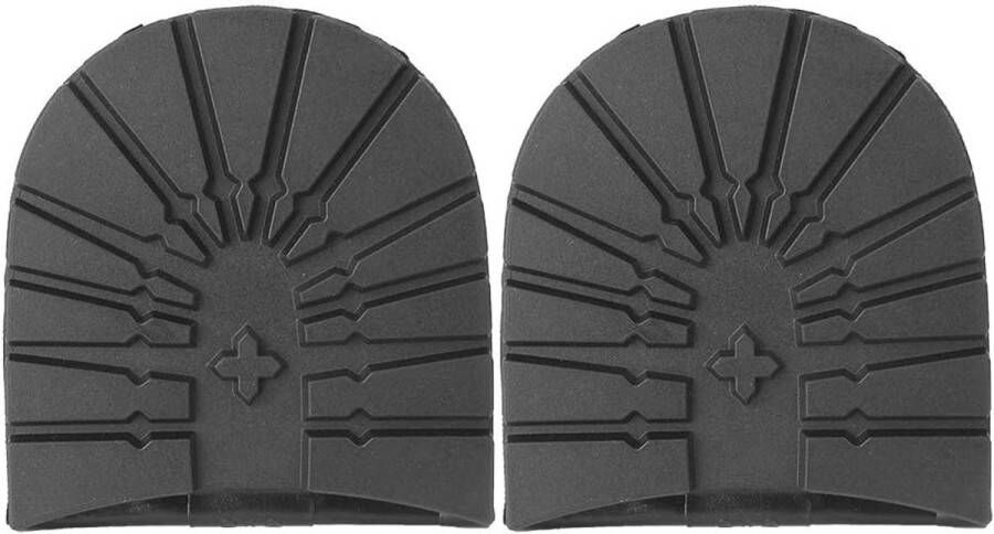 Rubber Sole Stick Boots Shoes Anti Slip Front Heel Soles Fully Replace Soles Repair Accessories (Front Soles) on Replacement DIY Rubber Mute (Black Heel)