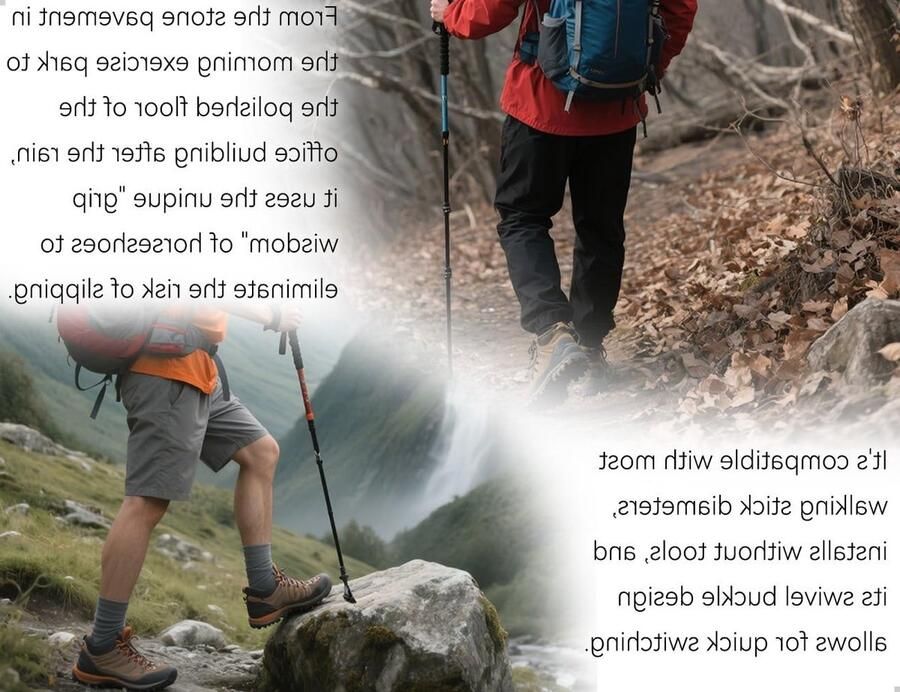 Rubberen Tips voor Wandelschoenen Antislip Bescherming voor Trekstokken Geschikt voor Asfalt en Grind 2 Stuks