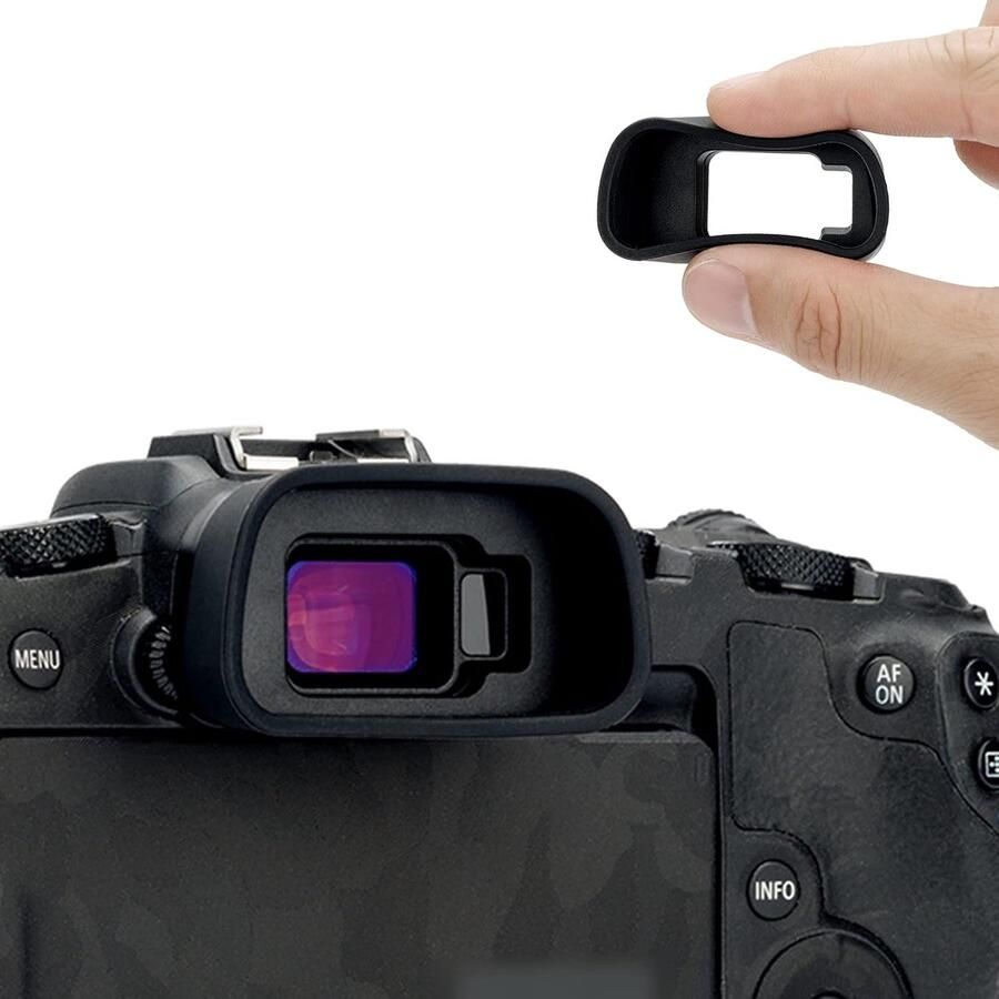 Rubberen verlengoculair voor de zoeker Can. EOS R8 RP camera Zacht silicone|Duurzaam ABS|Blokkeert strooilicht & studiolicht|Beschermt tegen stoten & krassen|Eenvoudige installatie