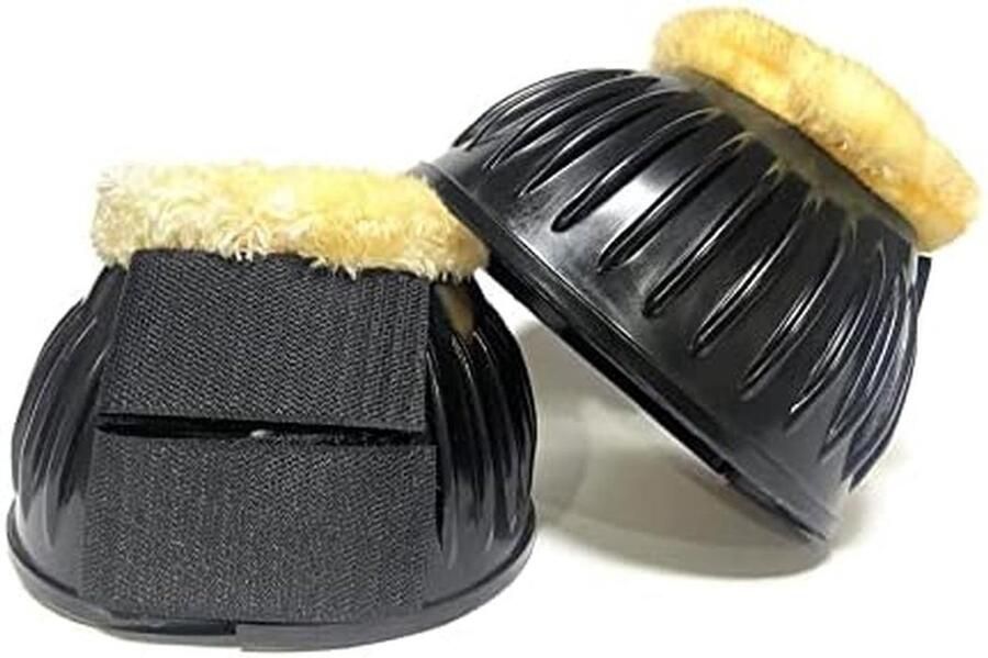 Rubberen Veterlaarzen met Bontvoering voor Paarden Maten (XXS-XXL)