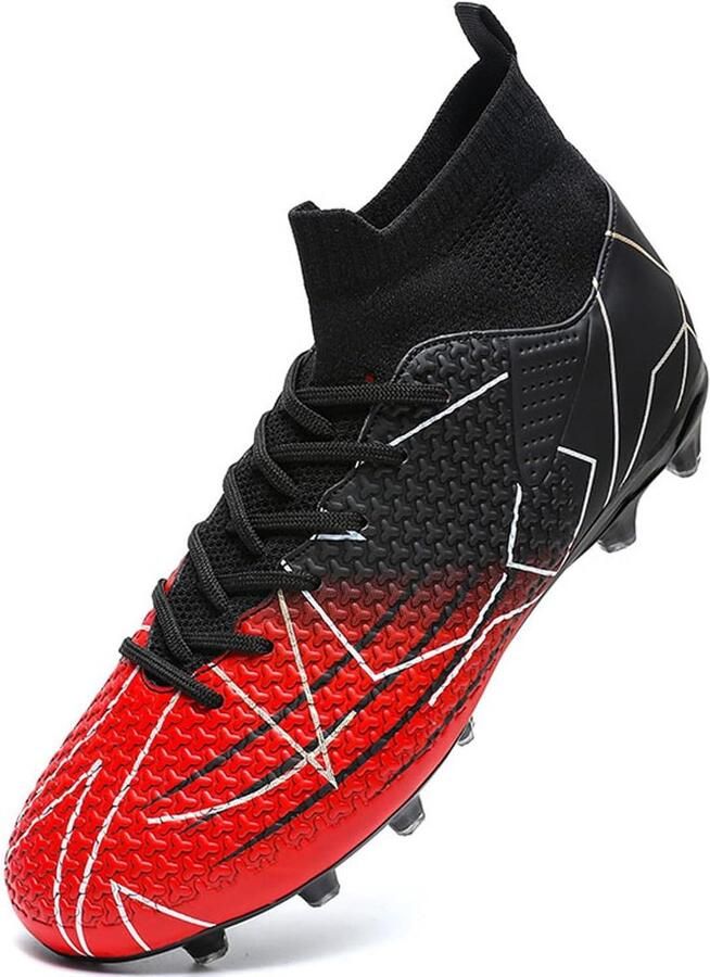 Rubberen Voetbalschoenen Jongens Hoge Top Antislip Turf Sneakers voor Junioren Training