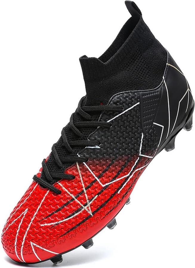 Rubberen Voetbalschoenen Jongens Hoge Top Antislip Turf Sneakers voor Junioren Training