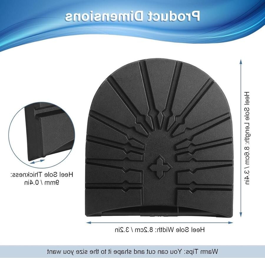 Rubberen Zool Heelsavers voor Schoenreparatie DIY Stick-on Hakken Antislip Schoenzolen en Vervangingspads voor Laarzen en Schoenen
