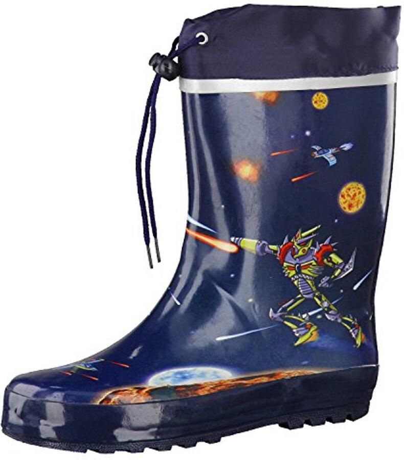 Rubberlaarzen voor jongens Donkerblauwe Waterdichte Laarzen met Antislip Zolen