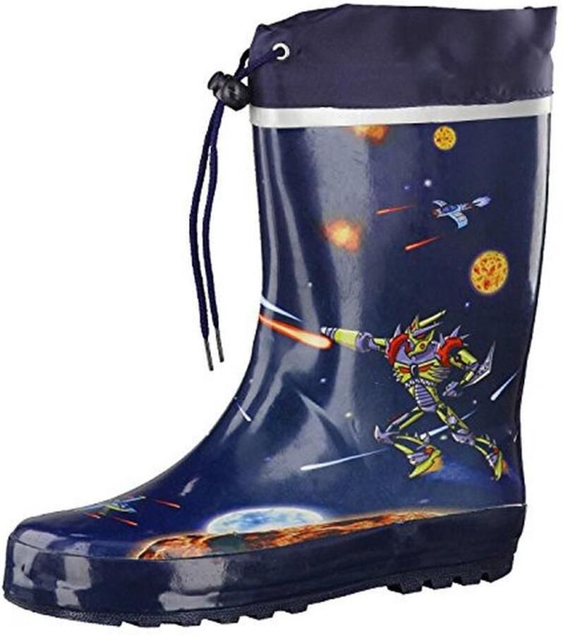 Rubberlaarzen voor jongens Donkerblauwe Waterdichte Laarzen met Antislip Zolen