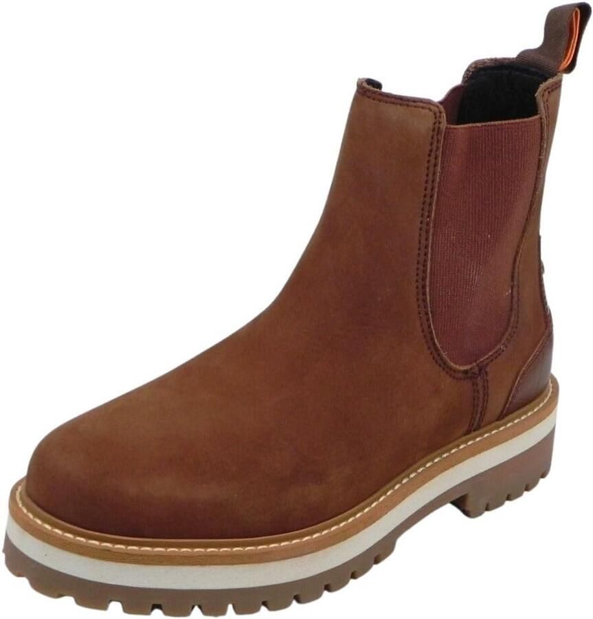 Rustkleurige Enkellaarzen Leer Unisex Model voor Winter en Herfst