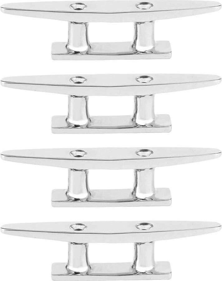 RVS Dekbouten Boot Schoenplaten Boot Afmeren Duurzaam Roestvrij Staal 100mm 3.9 Inch Zilver