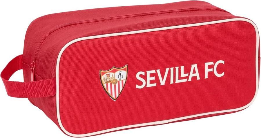Safta SEVILLA FC Middelgrote schoenentas multifunctioneel voor sport buitenschools voetbal comfortabel en veelzijdig 34 x 14 x Rood M Casual