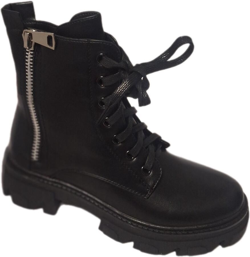 SALINYANG DE304P STOERE LAARS MET EXTRA SIERRITS EN STERKE ZOOL BLACK