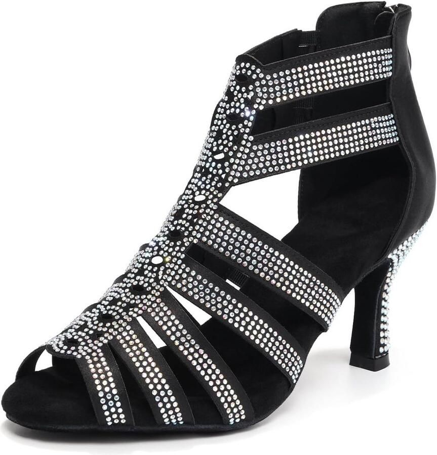 Salsa en Bachata Dansschoenen voor Dames met Hak van voor Latin Tango en Ballroom Dragen