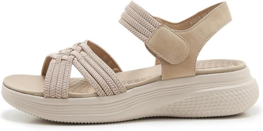 Sandaal met orthopedische voetboogondersteuning 39 EU beige lichtgewicht ideaal voor het strand SnelShoppen