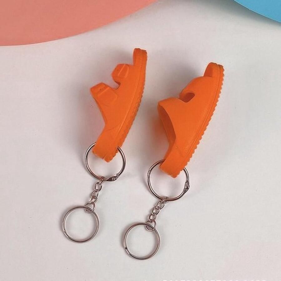 Sandaal Sleutelhangers Set van 5 Siliconen Flip Flop Pantoffel Handtas Sleutelhangers