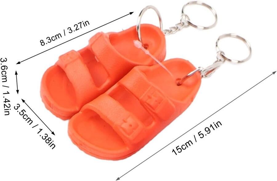 Sandaal Sleutelhangers Set van 5 Siliconen Flip Flop Pantoffel Sleutelhangers Handtas Decor Hanger Charme Sleutelhanger Tassen Accessoire