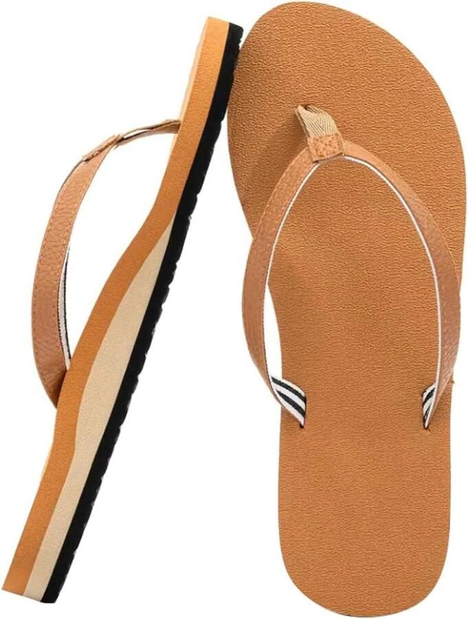 Sandaal Teenscheider Comfortabele Slippers Zomerse Wandelingen Met Voetbed Grote Maten Zwart