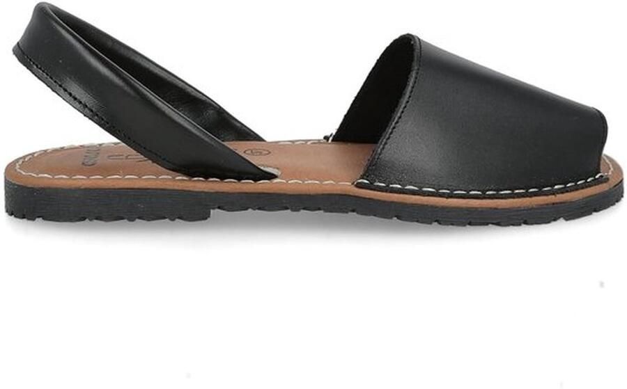 Sandaal Zomerse Espadrille Open Hiel Gewatteerde Binnenzool Gemaakt van Leer Rubberen Zool Unisex Espadrilles