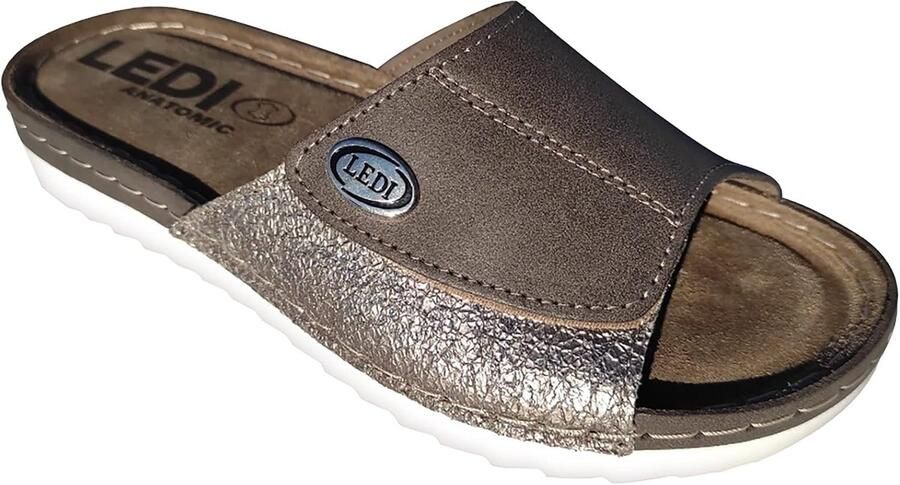 Sandalen dames 200 anatomisch leer klompen comfortabel voor dagelijks gebruik ShopVlot