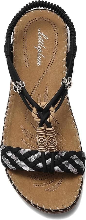 Sandalen dames platte leisure handgemaakt met glinsterende kralen stijlvolle bohemian strand schoenen ShopVlot