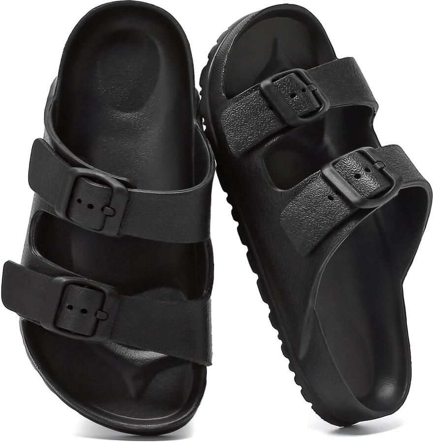 Sandalen EVA comfortabele zachte slippers voor en zomerclogs mules slides met verstelbare gesp antislip platte pantoffels gezellige badslippers