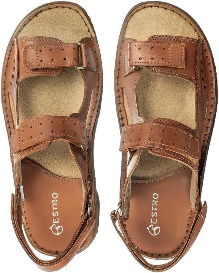 Sandalen heren leren zomerschoenen antislip gom zolen comfortabel lopen ShopVlot