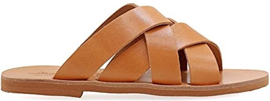 Sandalen in antieke Griekse stijl Handgemaakt leer Beige