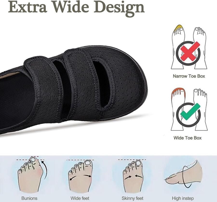 Sandalen Mannen Verstelbare Extra Breed Gesloten Wandelschoenen Senioren Ademend Casual Schoenen Antislip