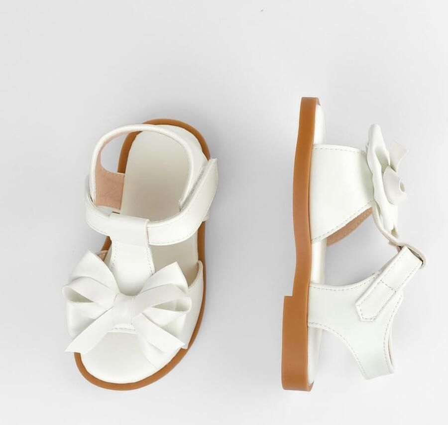 Sandalen met strik prinses feestelijke kinderschoenen voor bruiloft doop party elegante zomerschoenen met klittenbandsluiting