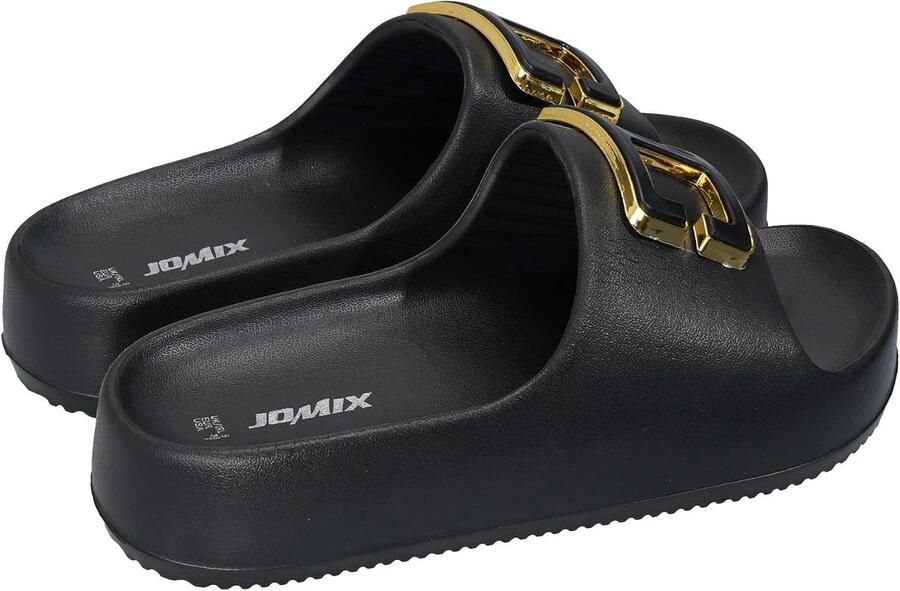 Sandalen met tenen-scheider Gouden gesp Glamoureus plateau Perfect voor zomerse avonden ShopVlot