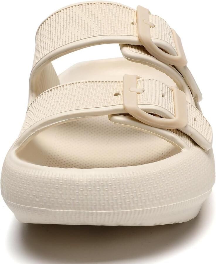 Sandalen met Verstelbare Gespen Douche Badkamer Antislip Sneldrogende Open Teen Super Zachte Comfortabele Dikke Zool Slippers Indoor Outdoor
