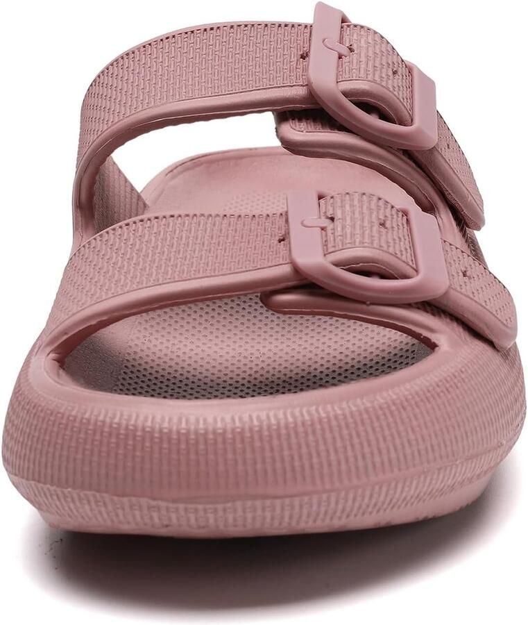 Sandalen met Verstelbare Gespen Douche Badkamer Antislip Sneldrogende Open Teen Super Zachte Comfortabele Dikke Zool Slippers Indoor Outdoor