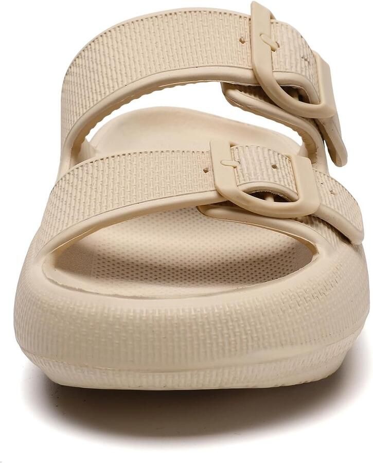 Sandalen met Verstelbare Gespen Douche Badkamer Antislip Sneldrogende Open Teen Super Zachte Comfortabele Dikke Zool Slippers Indoor Outdoor