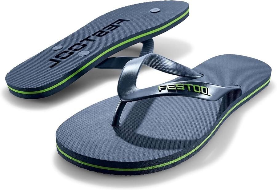 Sandalen Teenslippers Zomerse Vrije Tijd Logo in Zool Maat L (44-46) Donkerblauw