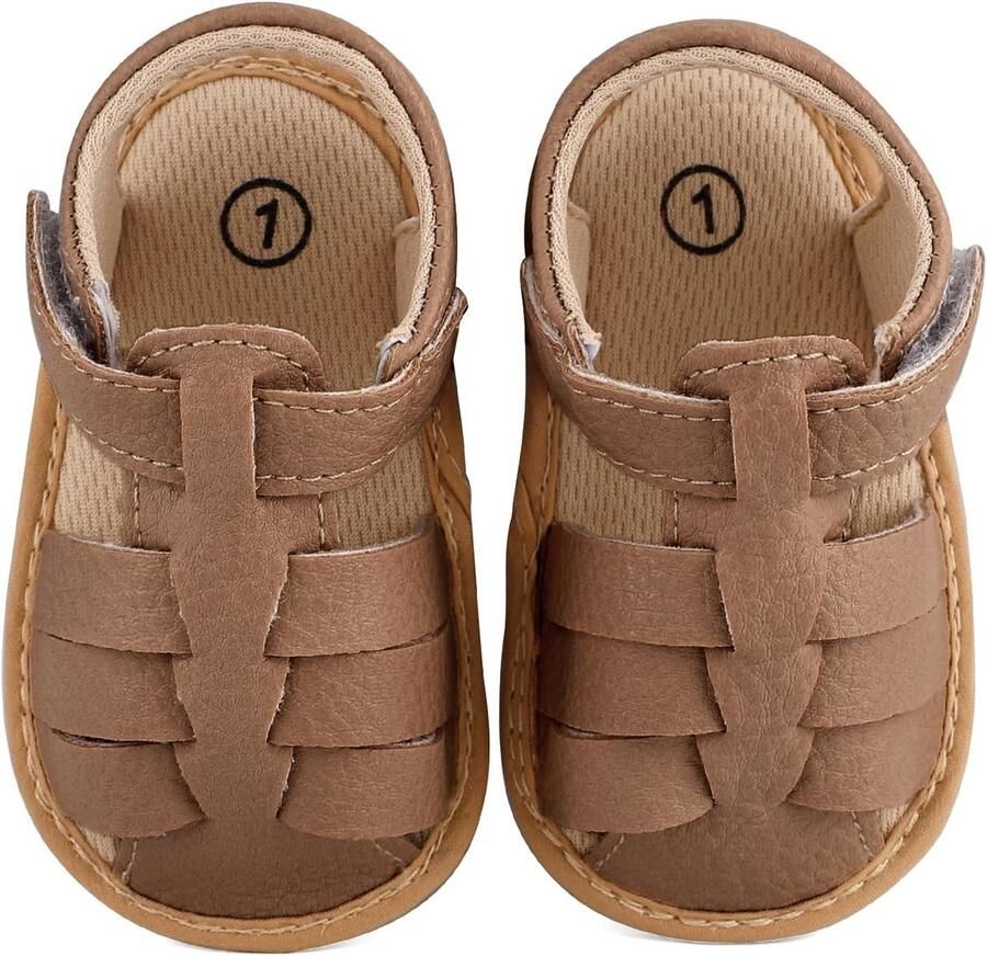 Open teen sandaal meisjes bruin rubber non-slip ideaal voor de zomer ShopVlot