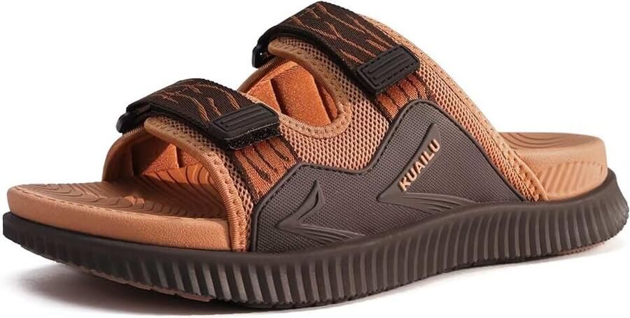 Sandalen voor heren met zacht voetbed orthopedische plantaire fasciitis outdoor wandelschoenen zomer licht open tenen verstelbare klittenbandsluiting