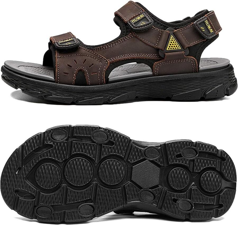 Sandalen voor heren trekkingsandalen wandelsandalen outdoorschoenen zomer vrijetijdsschoenen leer strandsandalen wandelschoenen gesloten outdoorsandalen
