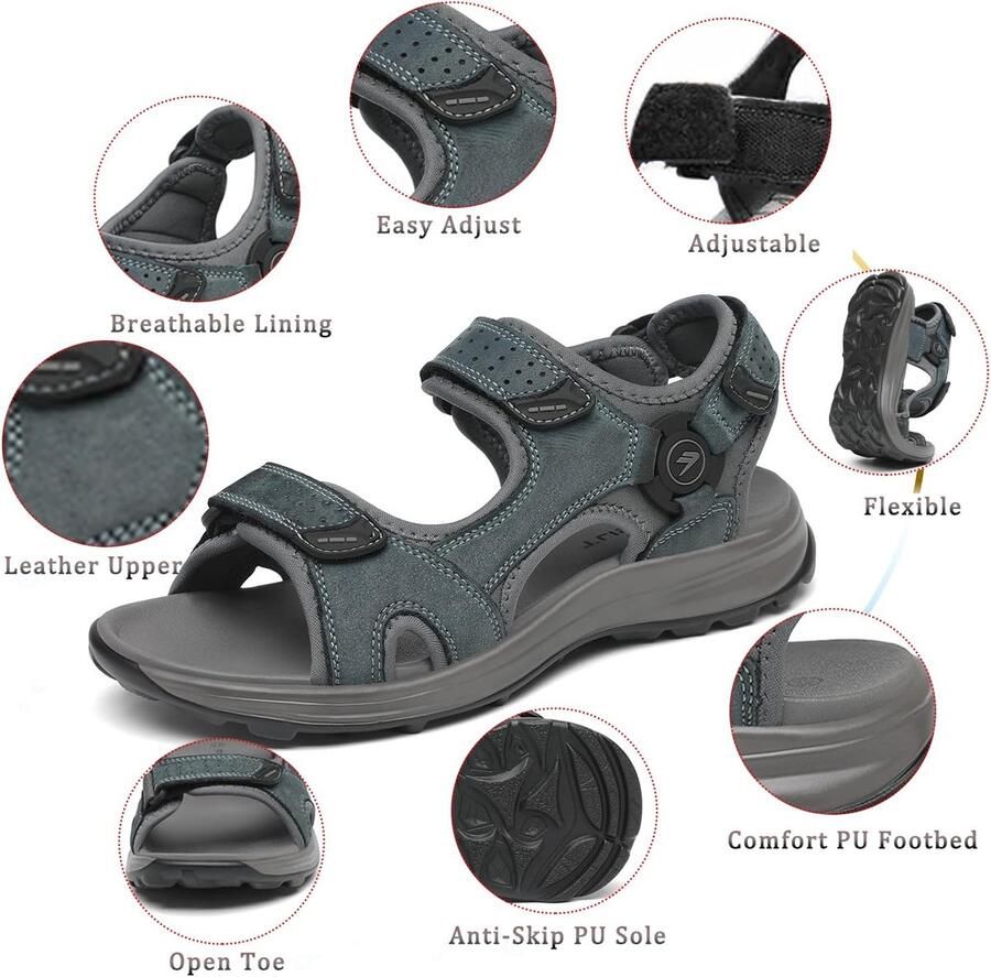 Sandalen voor Heren Trekkingsandalen Wandelsandalen Strandsandalen Wandelschoenen Outdoorsandalen