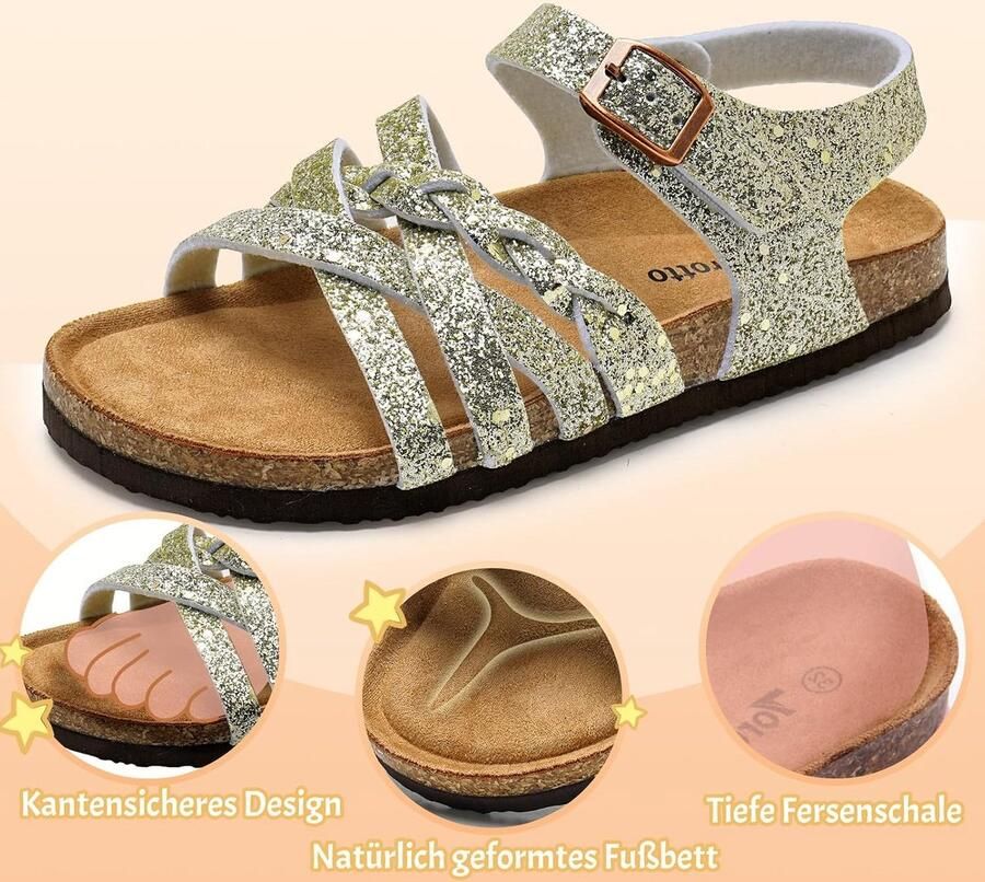Sandalen voor kinderen kurk verstelbare gesp ideaal voor binnen en buiten ShopVlot