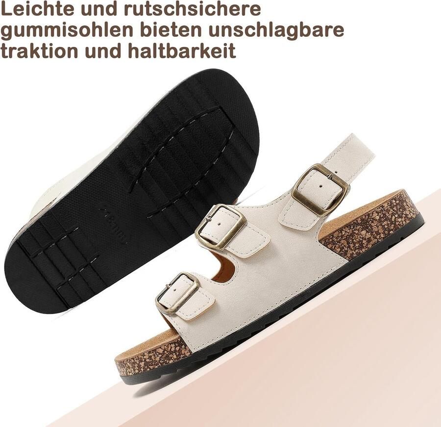 Sandalen voor kinderen kurken voetbed verstelbare gespsluiting comfortabel voor wandelen ShopVlot
