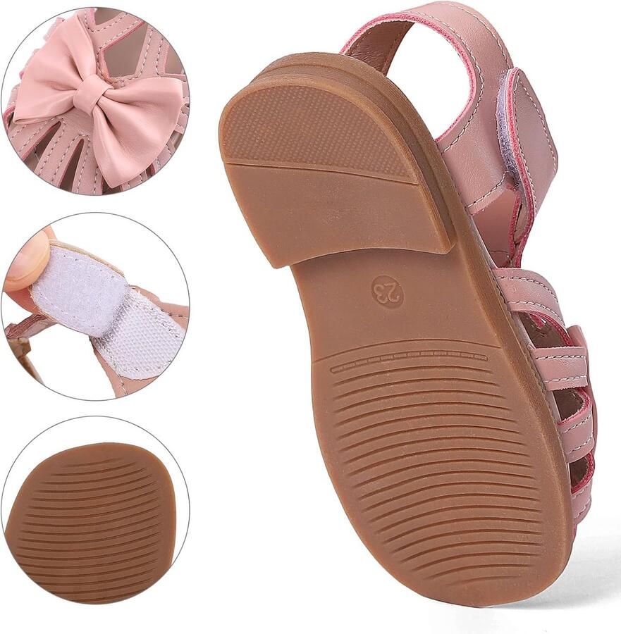 Sandalen voor kleine meisjes van blote voeten zomerschoenen comfort en antislipbescherming roze B