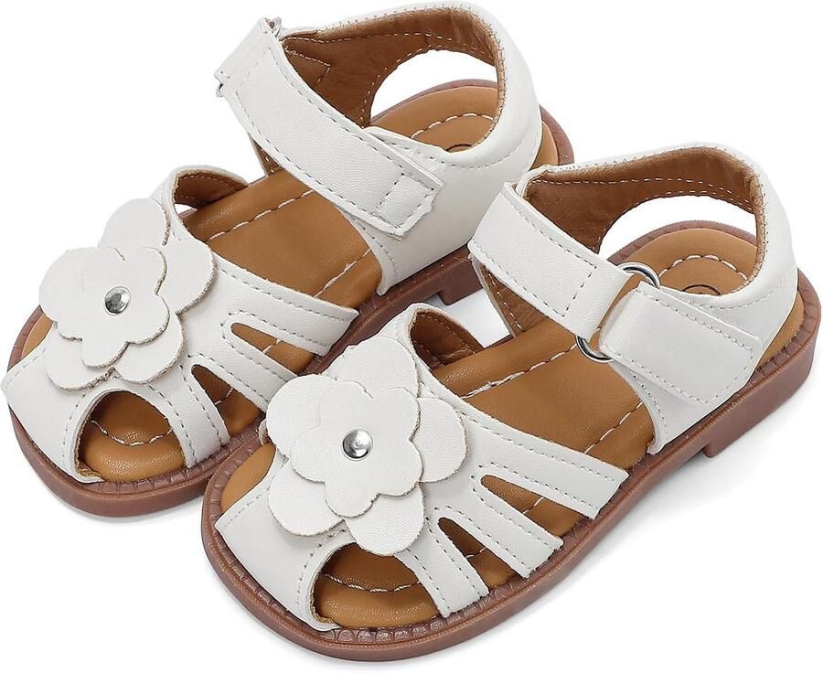 Sandalen voor kleine meisjes zomer blote voeten comfortabel antislip Wit