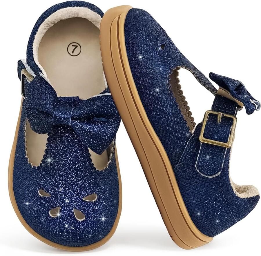 Sandalen voor meisjes kinderen ballerina's plat prinsessenschoenen glanzend met strik voor cosplay feest verjaardag