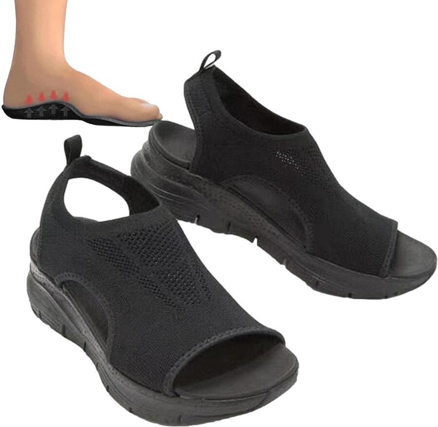 Sandalen Zomersandalen voor dames Sandalen met platte neus Wasbaar Ademende sandalen Casual damesschoenen Antislip slippers strandsandalen geschikt voor dagelijkse zomeruitjes