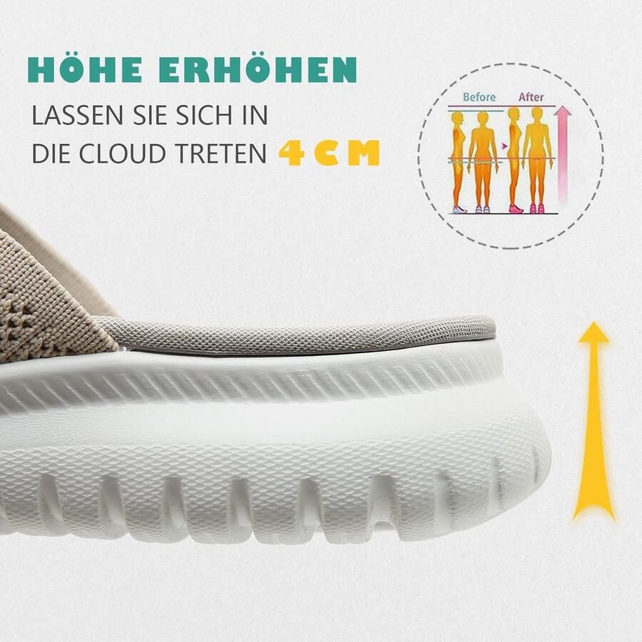 Sandals for Women Shoes Summer Light Comfortable Slippers with Soft Footbed Beige 38 EU ShopVlot