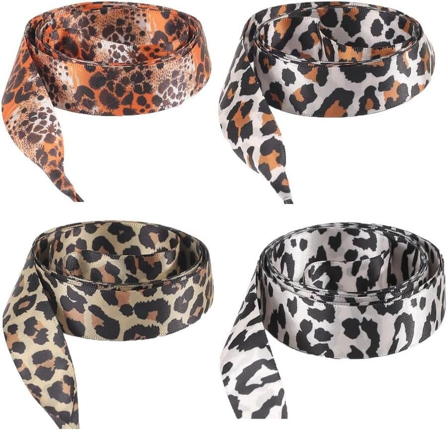 Satijnen Luipaard Veters Breed Lint Platte Schoenveters Voor Gympen en Laarzen