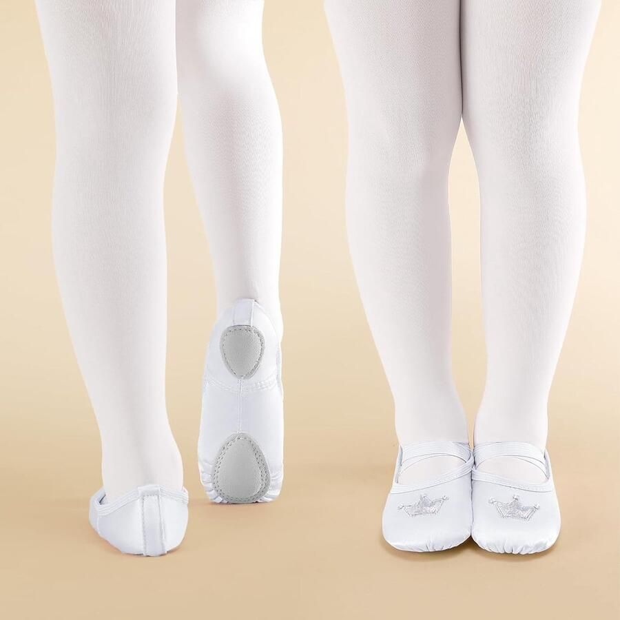 Satin Ballett schoenen voor meisjes glanzende dansschoenen met splitzool comfortabele ballerina slippers voor kinderen