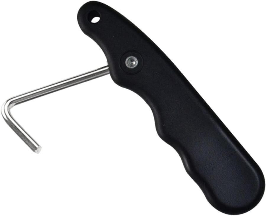 Schoenveter Trekker Veterspanner Hulpmiddel Schaatsen Aantrekken Roestvrij Staal Compact Formaat Zwart